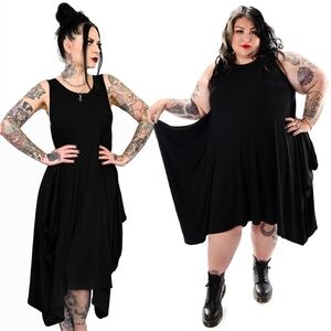 Chic Black High Low Dress